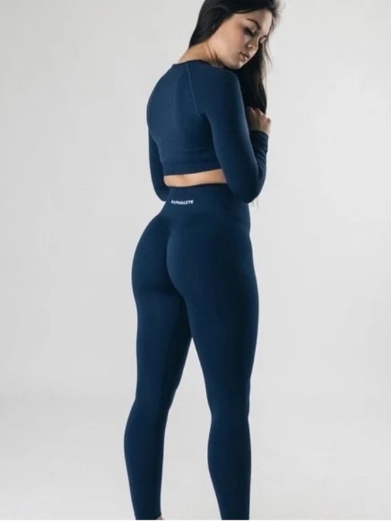 Alphalete Pants - OG Alphalete Amplify Tuxedo Blue Leggings